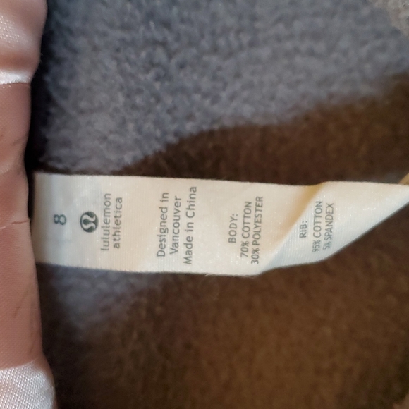 Lululemon Love Embroidered Distress Scuba Hoodie Dark Grey 8 - Picture 2 of 5